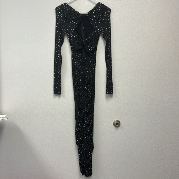 Crystal-embellished cutout jersey midi dress - Picture 5 of 10